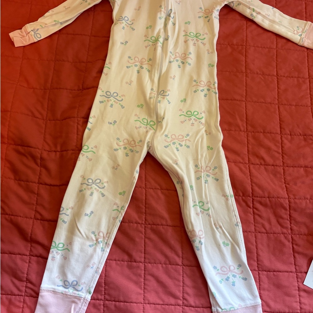 The Beaufort Bonnet Company Pastel Bow Girls Footie